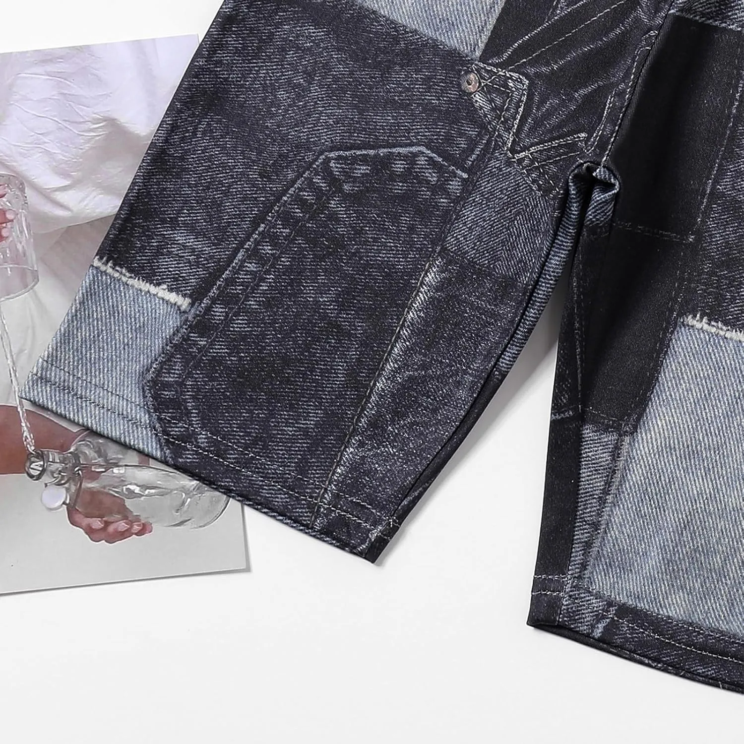 4 Pack Girls Denim Jean Shorts Kids High Waist Stretch Summer Jeans Girls Denim Midi Shorts