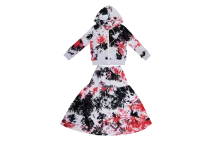 Crew Kids Pink Terry Tie Dye Maxi Set