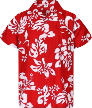 Floral-Vibes Hibiscus-Print Hawaii Colorful Stylish-Shirt Casual Suits Standard-Fit