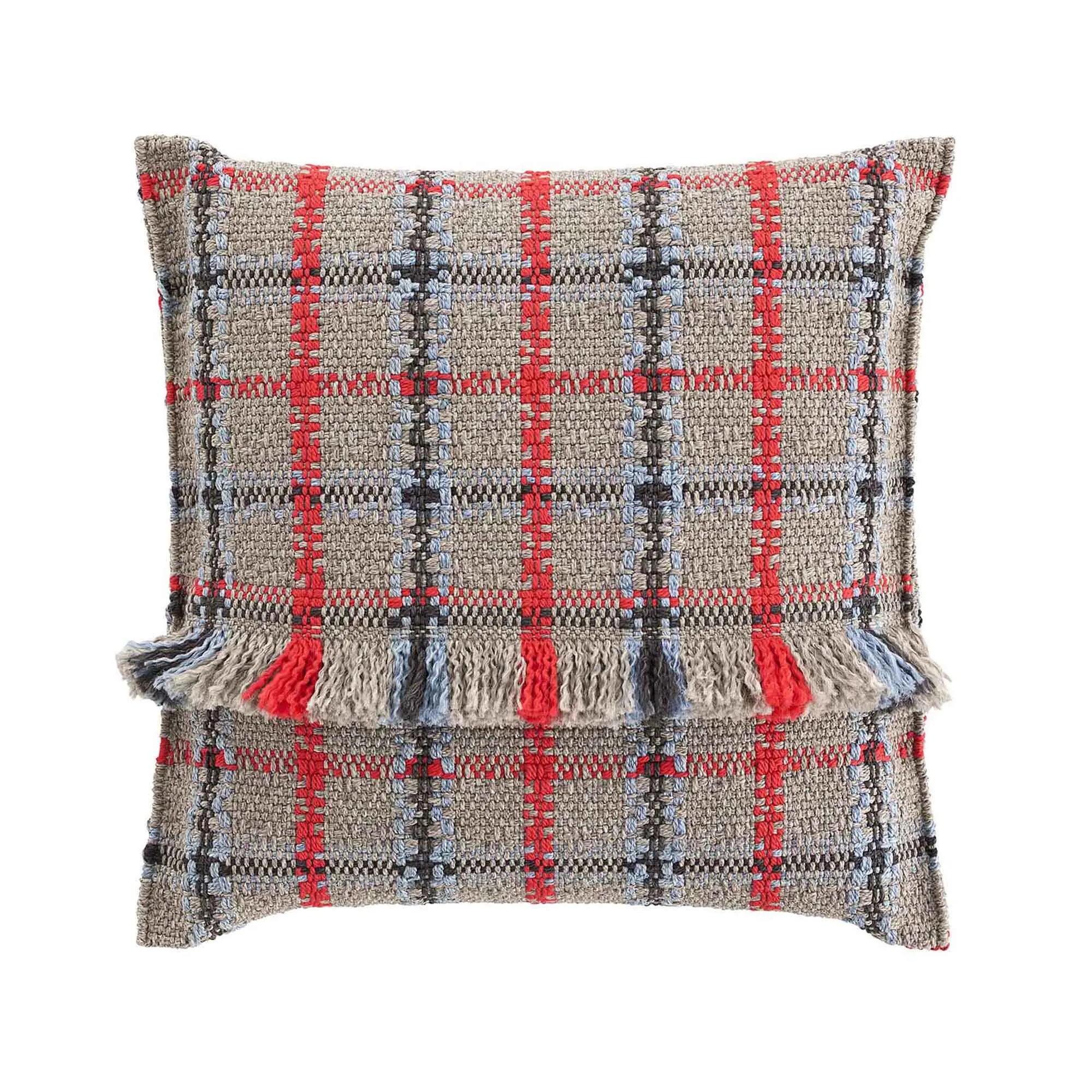 Garden Layers Big Outdoor Cushion Tartan