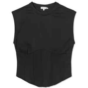 Good American corset T-shirt, black