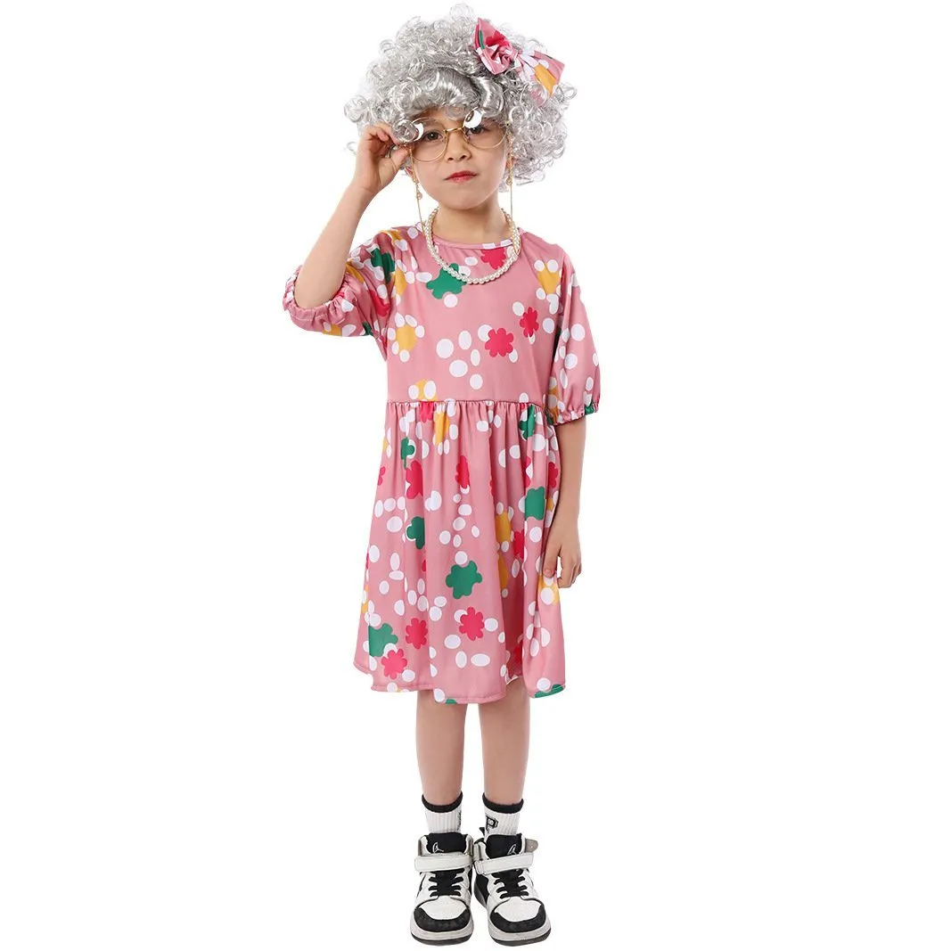 Grandma Cosplay Costume Halloween Children's Day Party Stage Performance Outfit