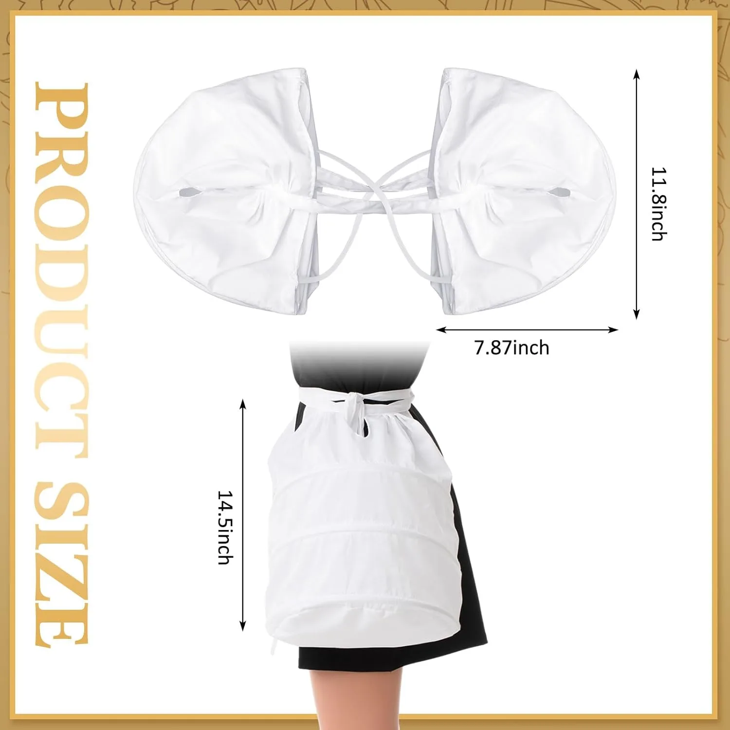 Hercicy Pannier Petticoat Women Victorian Dress Double Under Dress Petticoat for Rococo Victorian Prom Evening