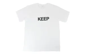 KEEP BLOCK LOGO TEE Unisex White