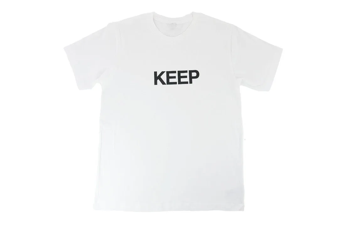 KEEP BLOCK LOGO TEE Unisex White