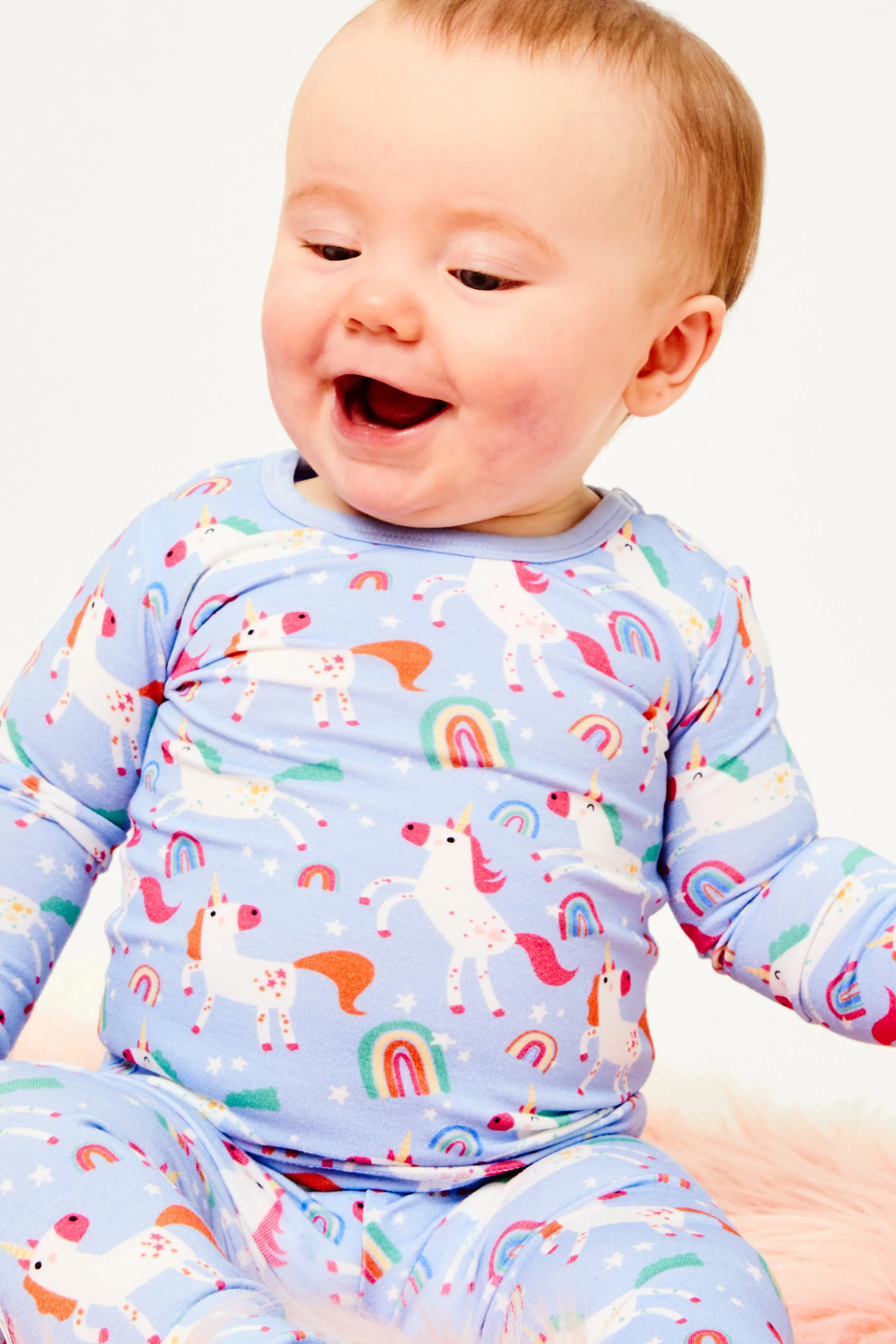 Long Sleeve Pajama Set - Unicorns