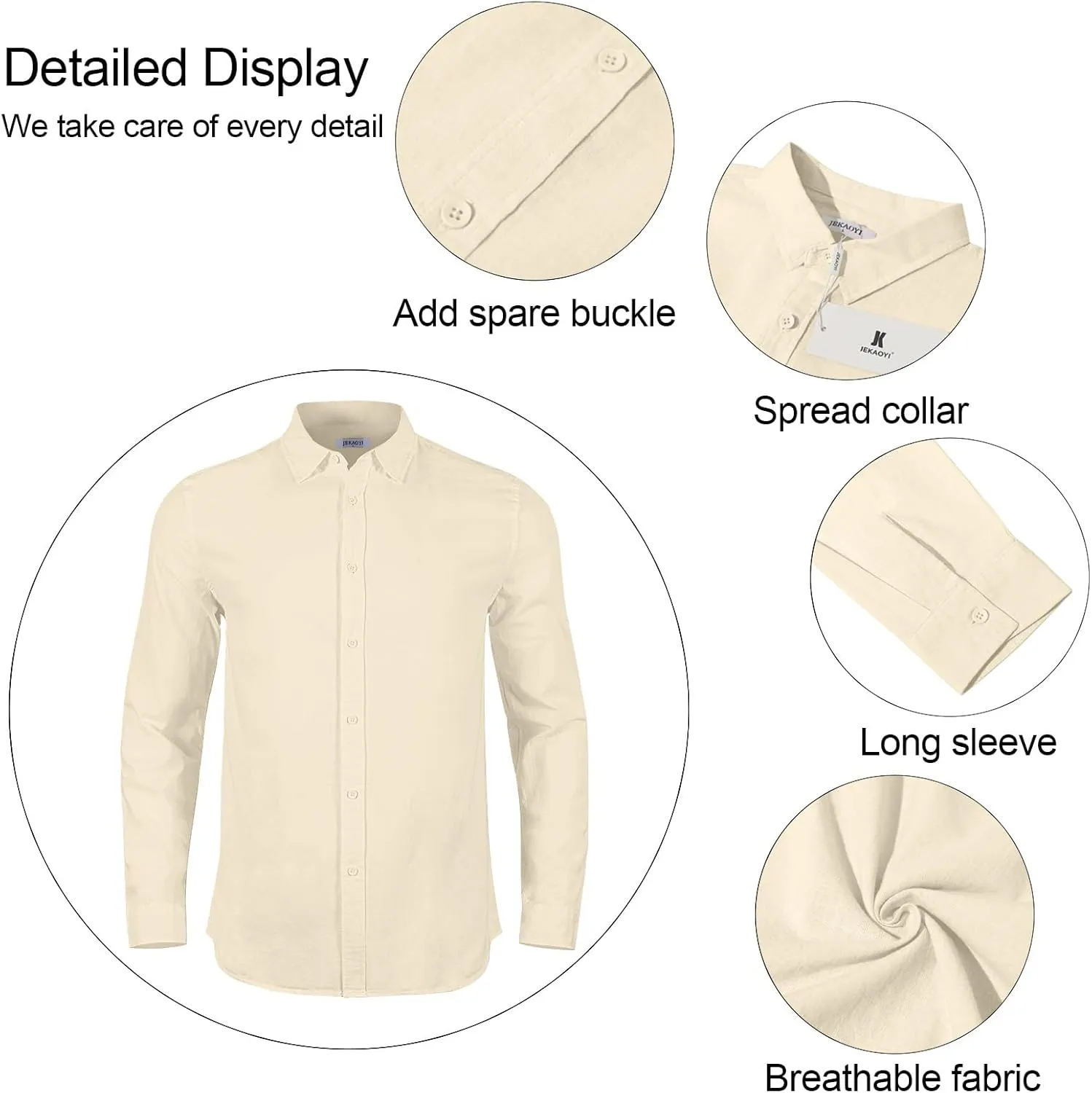 Mens Casual Long Sleeve Cotton Linen Shirts Buttons Down Solid Plain Roll-Up Sleeve Summer Beach Shirts