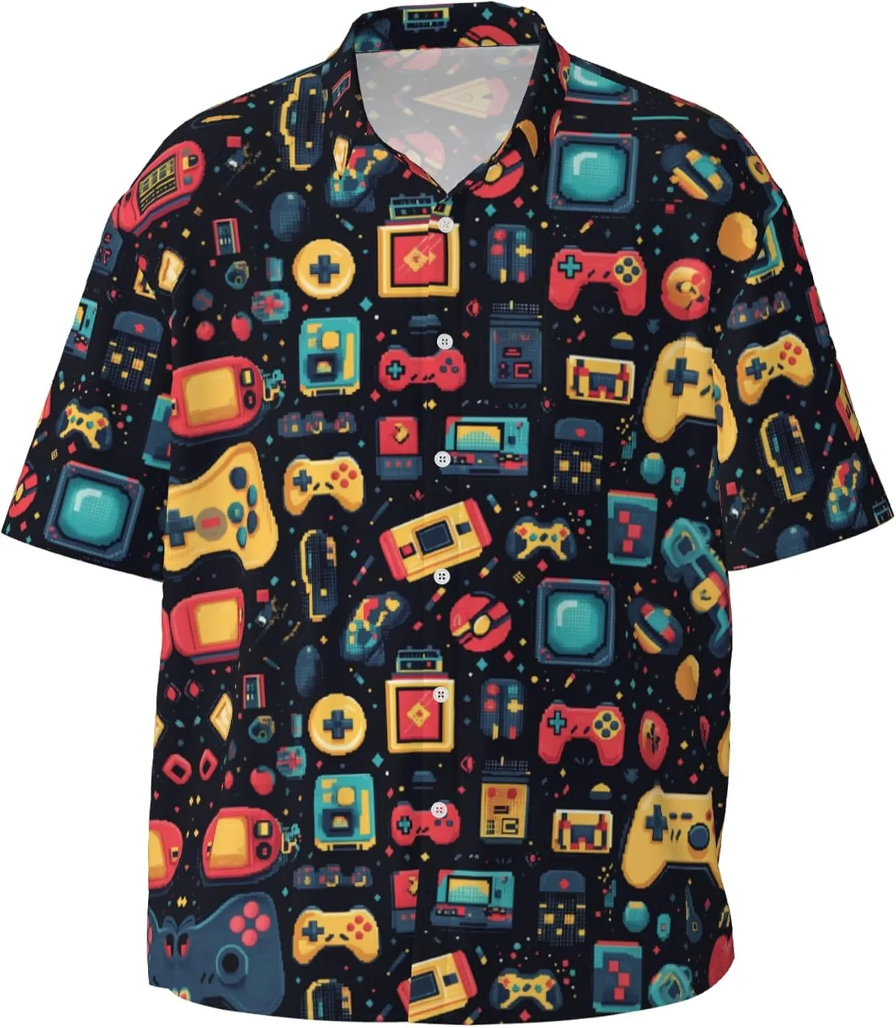 Mens Short Sleeve Button Up Shirts, Casual Party Shirts Stylish Beach Shirt Gifts for Men
