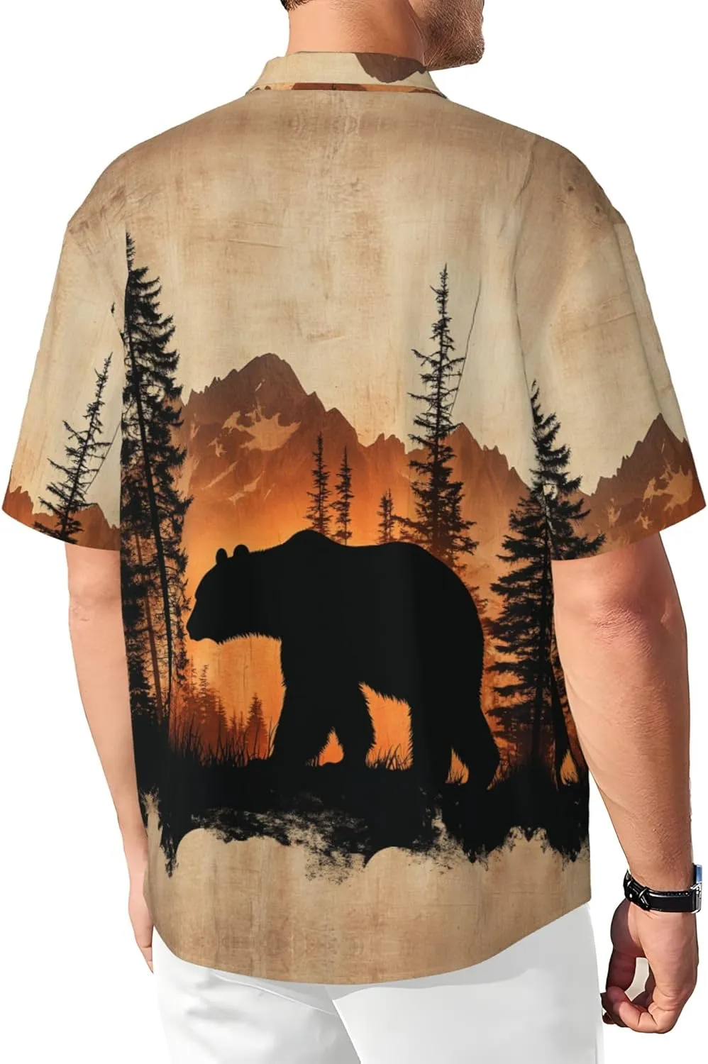 Mens Short Sleeve Button Up Shirts, Casual Party Shirts Stylish Beach Shirt Gifts for Men
