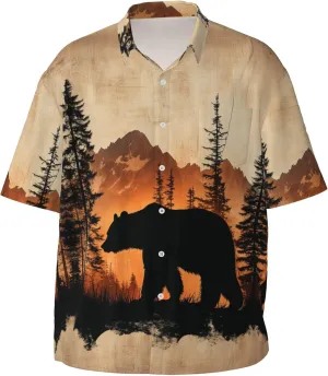 Mens Short Sleeve Button Up Shirts, Casual Party Shirts Stylish Beach Shirt Gifts for Men