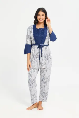 Navy  Pair Pajama Set