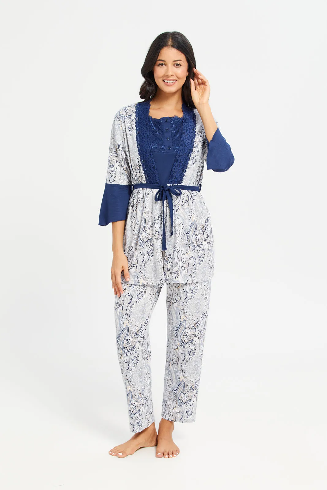 Navy  Pair Pajama Set
