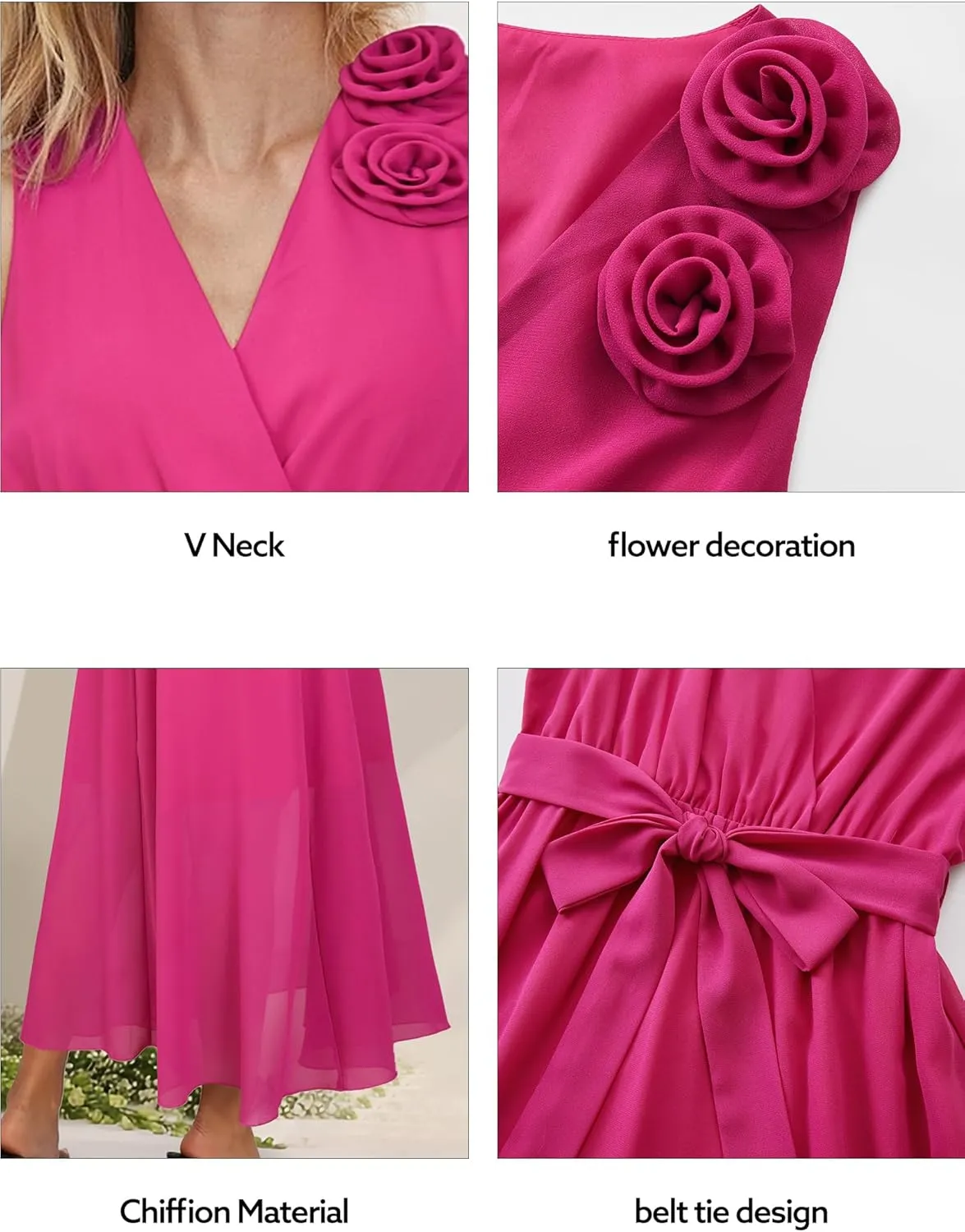 Newshows Womens 2025 Summer Wedding Guest Bridesmaid V Neck Sleeveless Long Formal Evening Party Maxi Dress