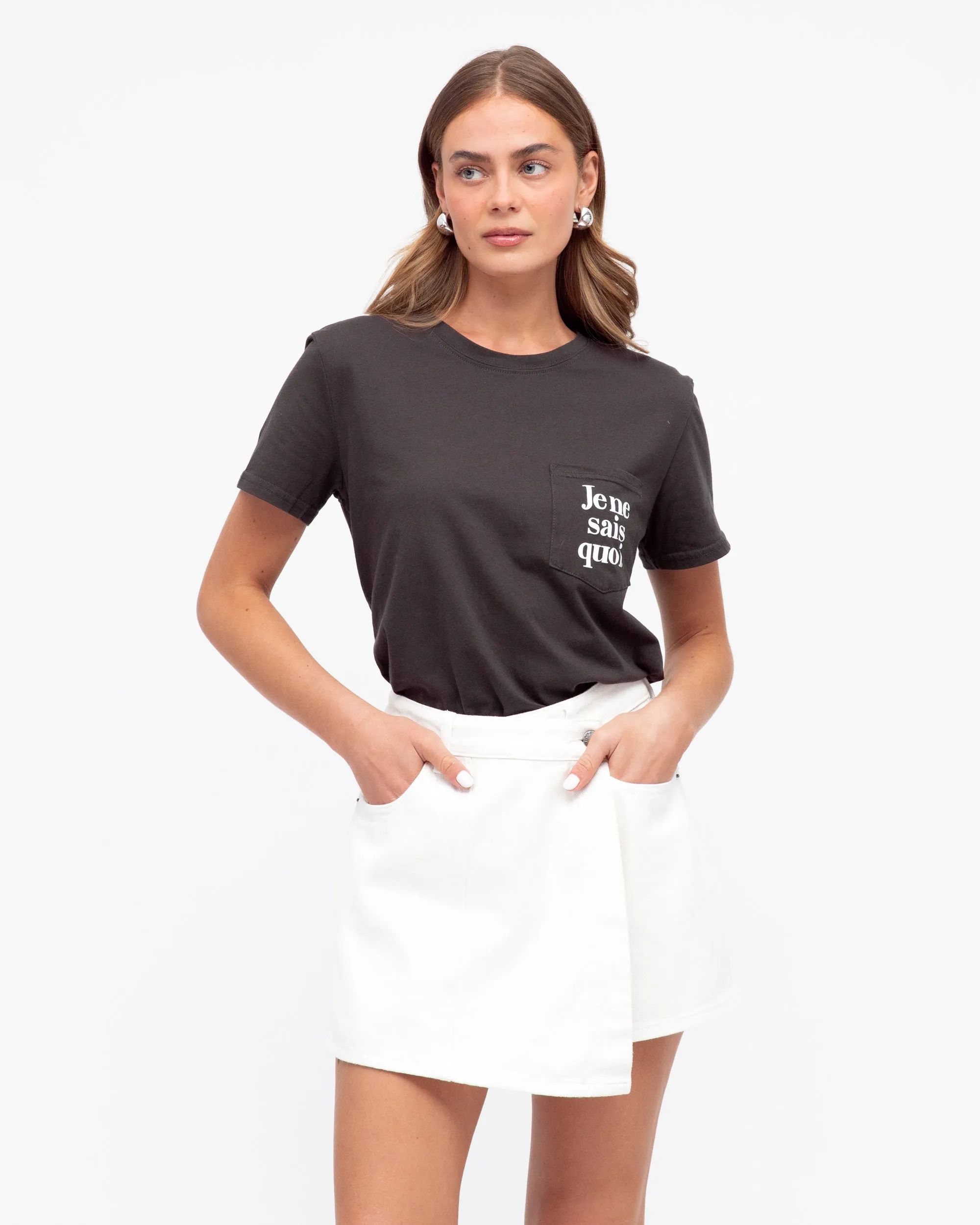 Paper Heart - Denim Skort - White
