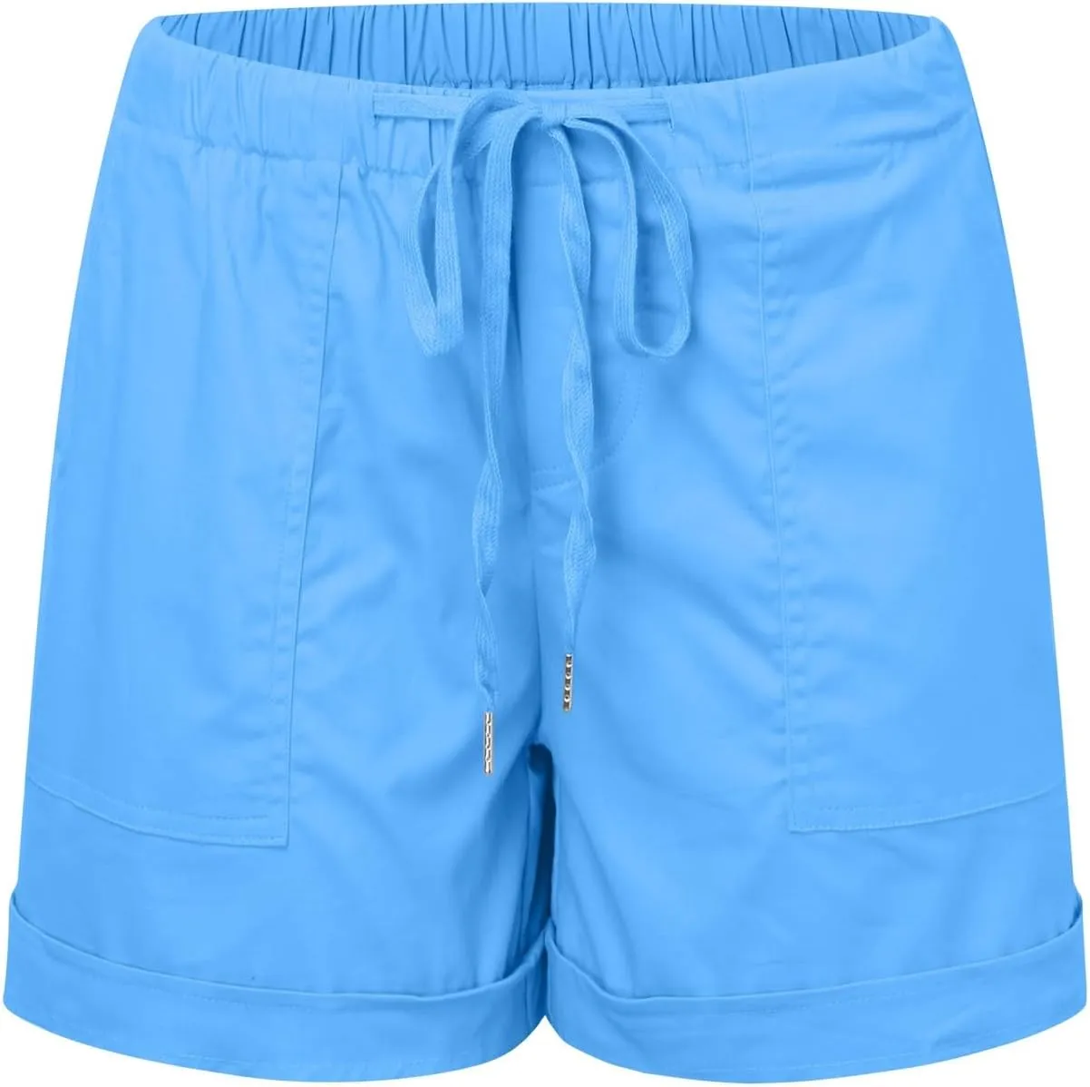 Shorts for Women Trendy 2025 Casual Summer Drawstring Shorts with Pockets Beach Loose Elastic Waist Vacation Clothes