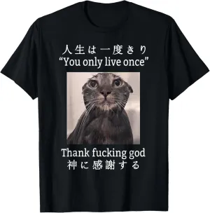 Unisex Adults Cat Lovers Humor Appreciators Young Adults T-Shirt - Black - Small - Short Sleeve - Letter Print - Classic Fit - Stretchable - Crew Neck - Machine Wash
