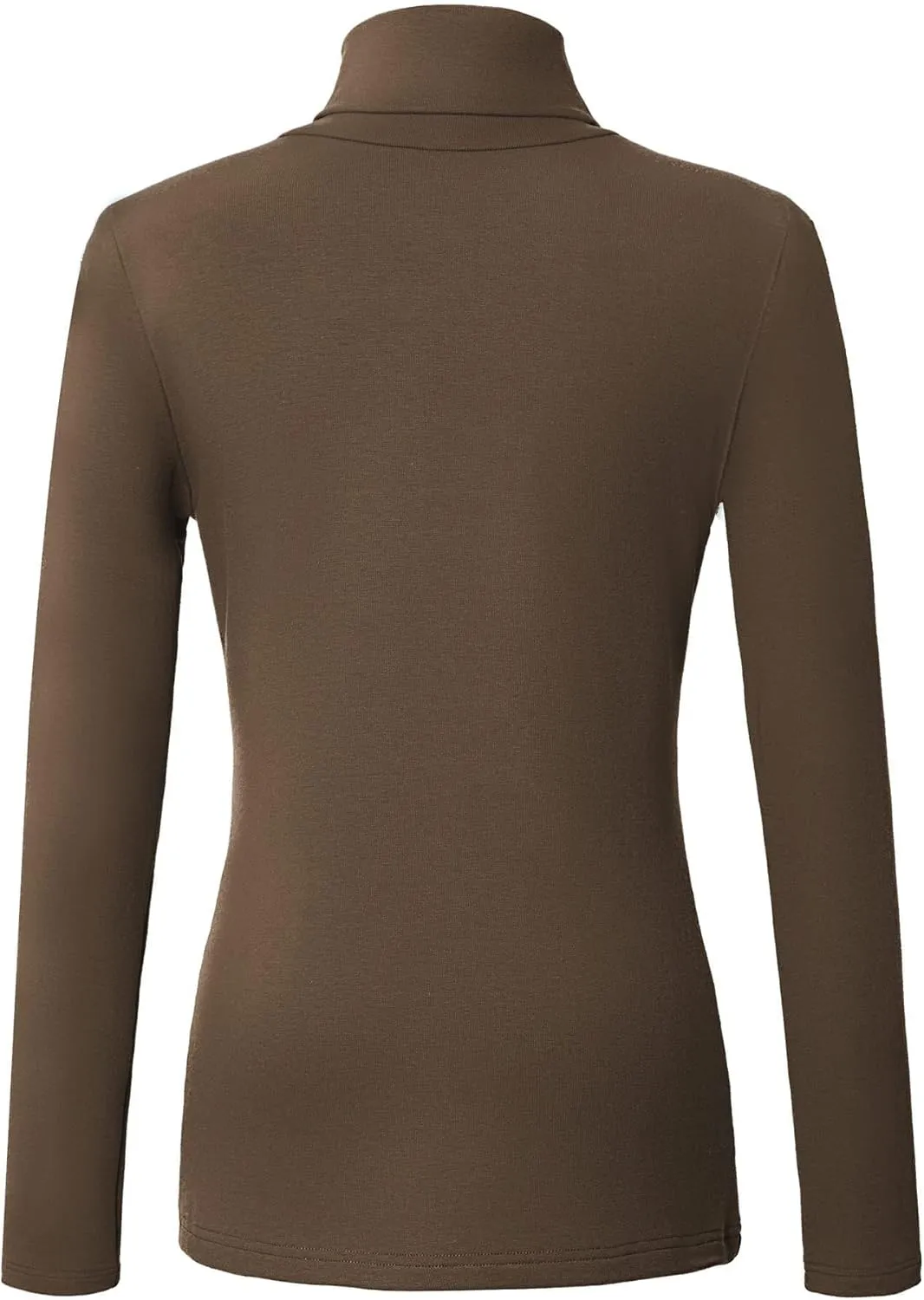 Urban CoCo Women's Long Sleeve Turtleneck Slim Fitted T Shirts Basic Stretch Tee Tops