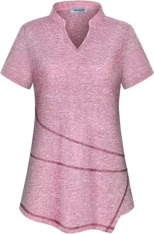 Vldnery Women's Running Workout Tops Moisture Wicking Athletic Quick Dry Loose Fit Yoga Top