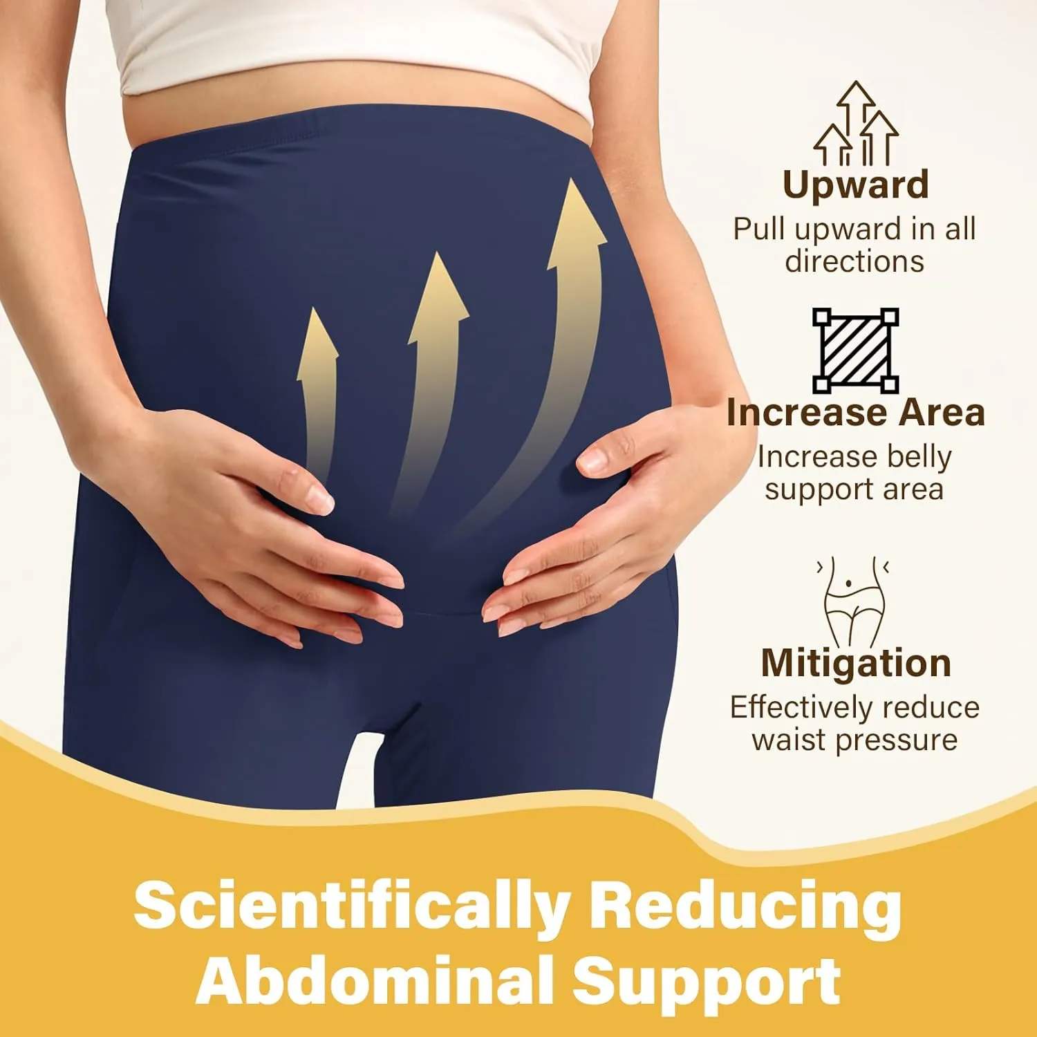 Women's Maternity Leggings Over The Belly Pregnancy with Pockets Yoga Pants Active Wear Tights Pants Workout